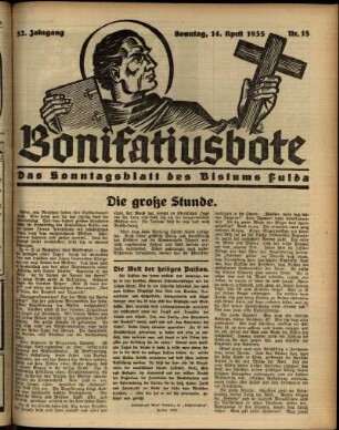Ausgabe vom Sonntag, den 14. April 1935.