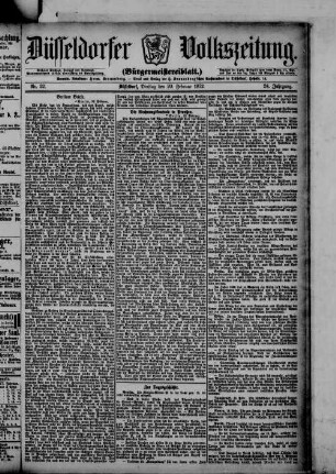 Düsseldorfer Volkszeitung. 1871-1872
