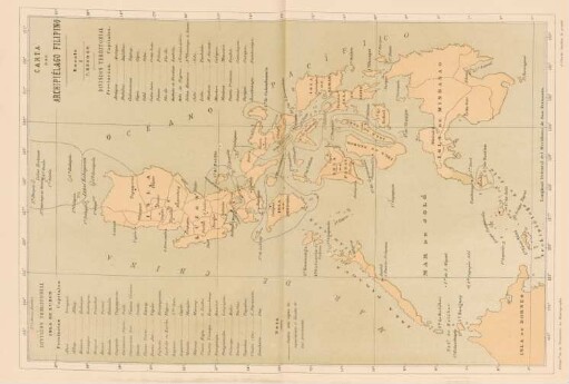 Carta del archipiélago filipino
