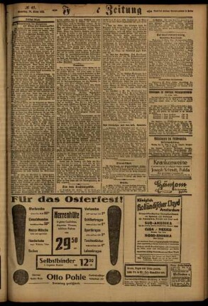 Dritte Ausgabe vom Samstag, den 19. März 1921.