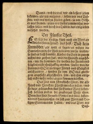 Der fünffte Theil.