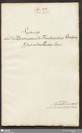 Fahrbericht uiber das Grubengebaeude Himelfahrt samt Abraham, Fndgrb. vor dem Donaths-Thore - 17.6921 4.
