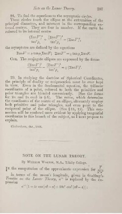 Note on the lunar theory.