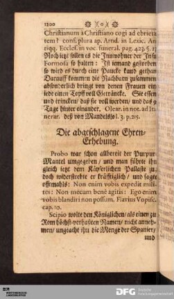 Die abgeschlagene Ehren-Erhebung.