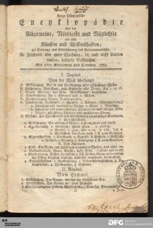 II. Kapitel. Vom Himmel.