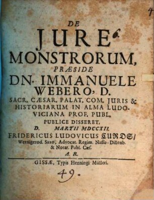 De Iure Monstrorum