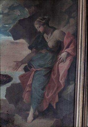 Poseidon wirbt mit Geschenken des Wassers um Amphitrite