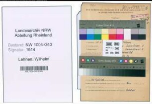 Entnazifizierung Wilhelm Lehnen , geb. 10.02.1885 (Arbeiter)