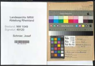 Entnazifizierung Josef Schroer , geb. 13.10.1905 (Lagerist)