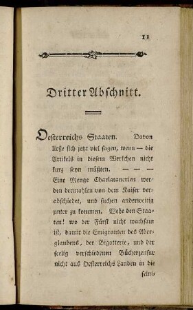 Oesterreichs Staaten. - Orthodoxie.