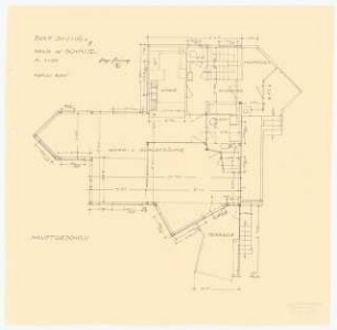 Schmitz-Häuser, Biberach/Riss Wohnhaus Werner Schmitz: Grundriss Hauptgeschoss 1:50