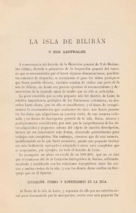 Situatión, forma y dimensiones de la isla
