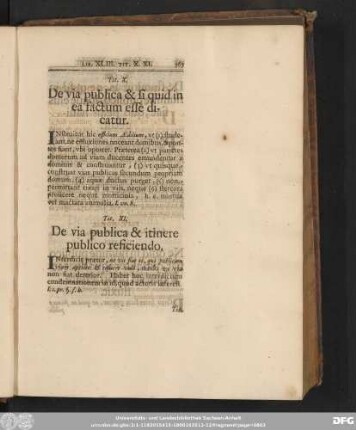 Tit. X. De via publica & si quid in ea factum esse dicatur.