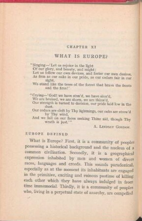 Chapter XI. What Is Europe?