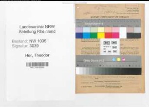 Entnazifizierung Theodor Her , geb. 17.05.1904 (Prokurist)
