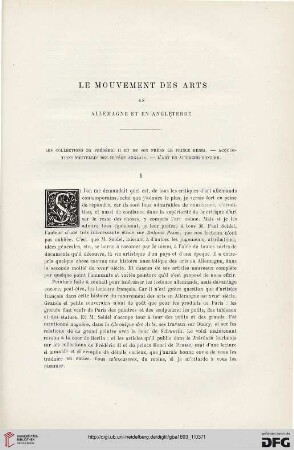 3. Pér. 9.1893: Le mouvement des arts en Allemagne et en Angleterre