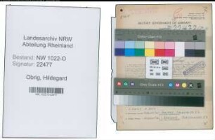 Entnazifizierung Hildegard Obrig , geb. 17.09.1919 (Laborantin)