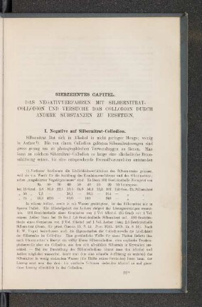 Siebenzehntes Capitel. Das Negativverfahren mit Silbernitrat-Collodion und Versuche das Collodion durch andere Substanzen zu ersetzen.