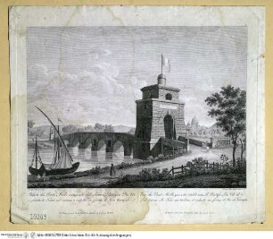Rom, Ansicht des restaurierten Ponte Milvio mit Petersdom im Hintergrund