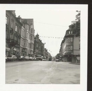 Ist-Zustand der B 239 vor den Bauarbeiten 1988 im Bereich der Bahnhofstr. Detmold. Paulinenstr. Papierabzug