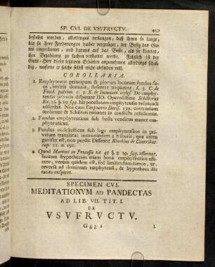 419-428, Ad Lib. VII. Tit. I. De Usufructu Et Quemadmodum ...