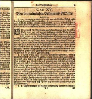 Cap. XV. Von der natürlichen Erkenntniß GOttes.