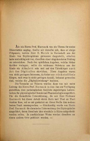 Pharmakologische und chemische Untersuchungen über das Erythrophleïn, das Alkaloïd der Sassy-Rinde : Inaug.-Diss.