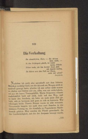 XIII Die Verhaftung
