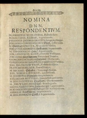 Nomina Dnn. Respondentium