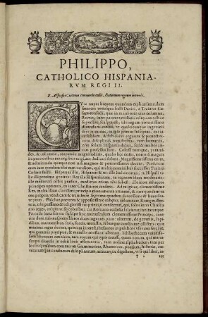 Philippo Catholico Hispaniarum Regi II.