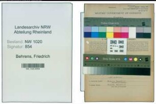 Entnazifizierung Friedrich Behrens , geb. 10.09.1890 (Baecker)