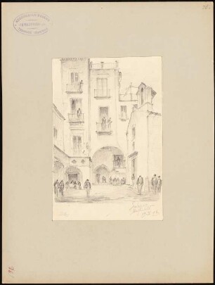 Straßenbild Salerno: Perspektivische Ansicht
