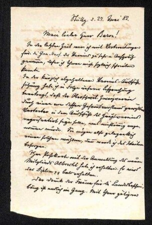 Brief von Ferdinand Krauss an R.v. Koenig