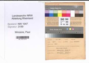 Entnazifizierung Paul Winzens , geb. 01.07.1905 (Ingenieur)