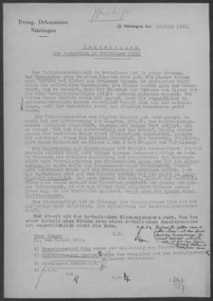 Grötzingen: Inspektionsbericht 1951