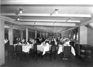 Passagierschiff : Passagierschiff. Speisesaal (Ausstattung Deutsche Werkstätten AG Hellerau)