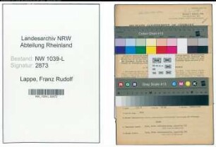 Entnazifizierung Franz Rudolf Lappe , geb. 15.01.1911 (Physiker)