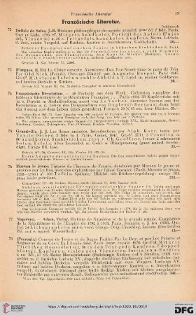Französische Literatur (Nr. 72-81)