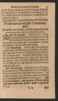 Sechs und zwanzigste Besuchung: