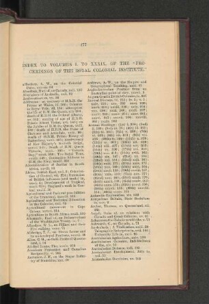 4. Index to Vols. I. to XXXIX. of the Proceedings of the Institute.