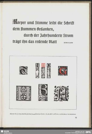 geschnittene Schrift "Neudeutsch"; Proben verschiedener Initialalphabete