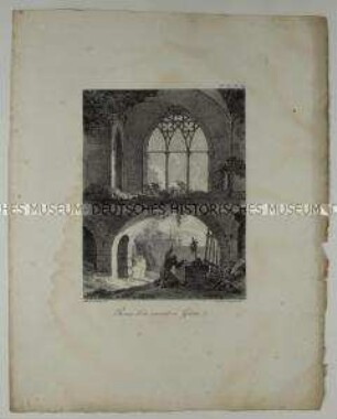Ruines d'un couvent à Girone (T. II/Pl. 94 des Mappenwerkes: Souvenirs Pittoresques)