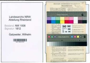 Entnazifizierung Wilhelm Gatzweiler , geb. 22.07.1896 (Gaertner)