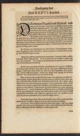 Das XXXVI. Capittel.