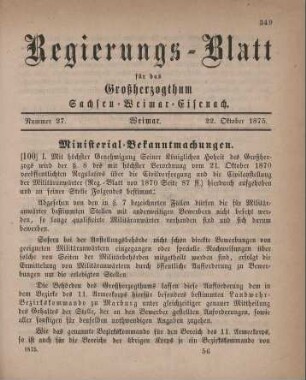 Nr. 27 : 22. Oktober 1875