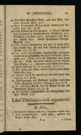 71-100, Libri Theologici varii argumenti