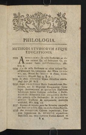 511-536, Methodi Studiorum Atque Educationis - Scriptores de Linguis Philologici et Grammatici