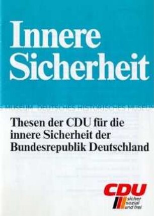 Propagandaschrift der CDU zur Bundestagswahl 1983