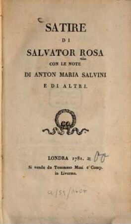 Satire di Salvator Rosa