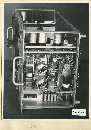 Pegelschreiber, Einschub Typ 06.14003.1, Oszillator Seitenansicht, Foto 1954